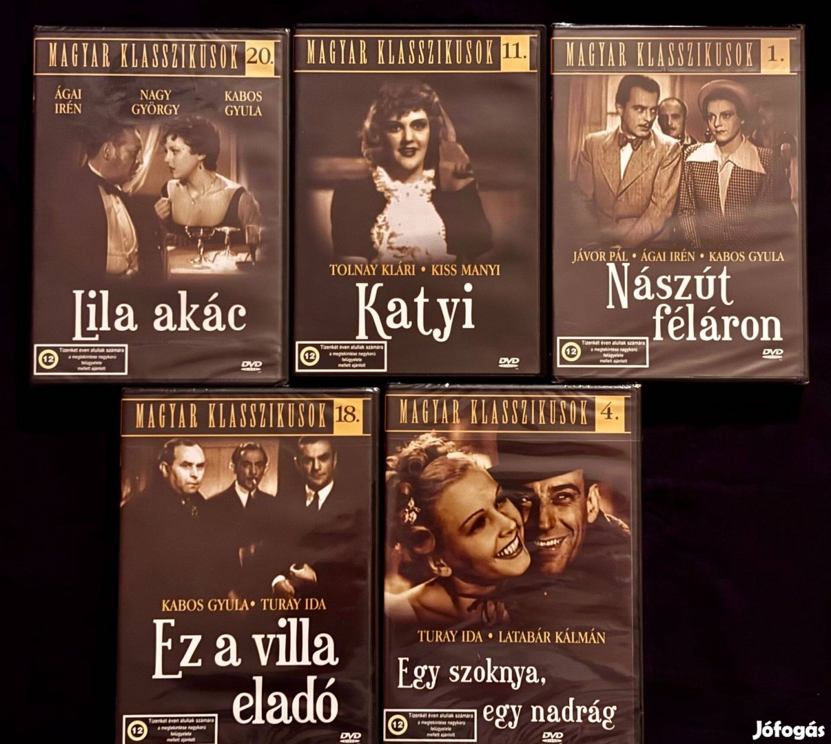 5 db Magyar Klasszikusok DVD - teljesen új és bontatlan