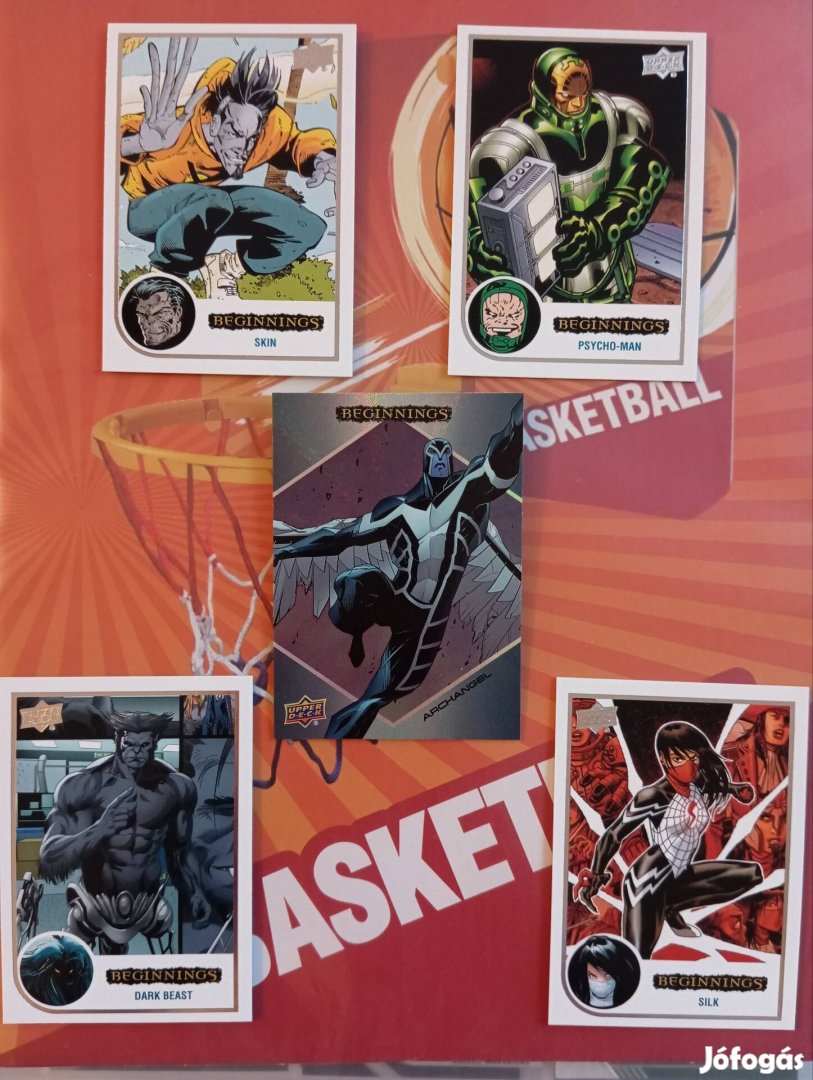 5 db Marvel képregényes kártya egyben eladó 