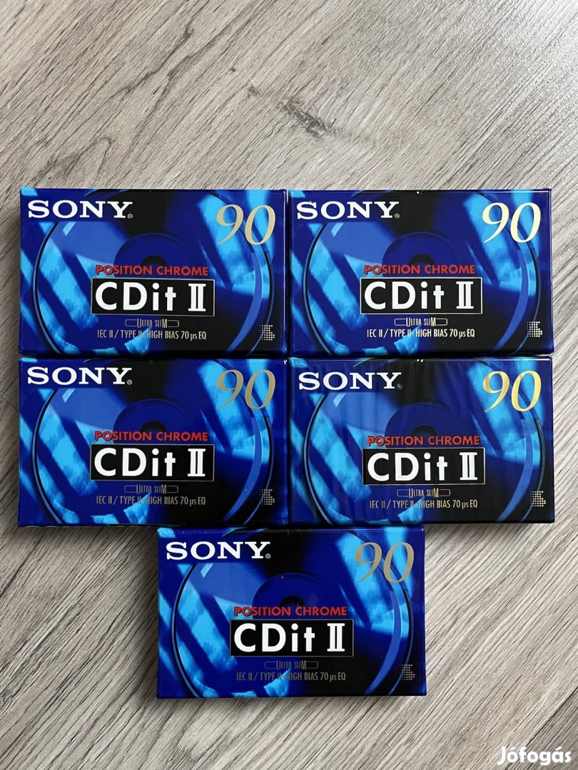 5 db Sony Cdit2 kazetta bontatlan csomagolásban