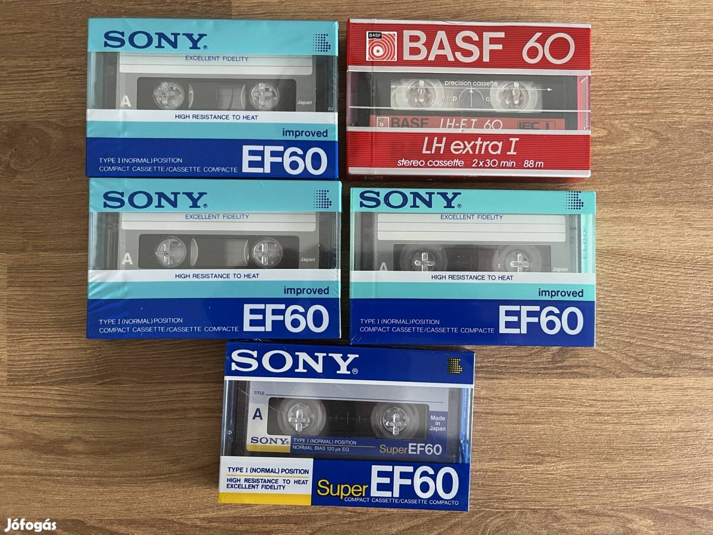 5 db Sony és BASF kazetta bontatlan csomagolásban