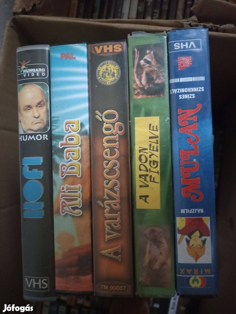 5 db VHS műsoros mese, Hofi humor Eredeti gyári videókazetta