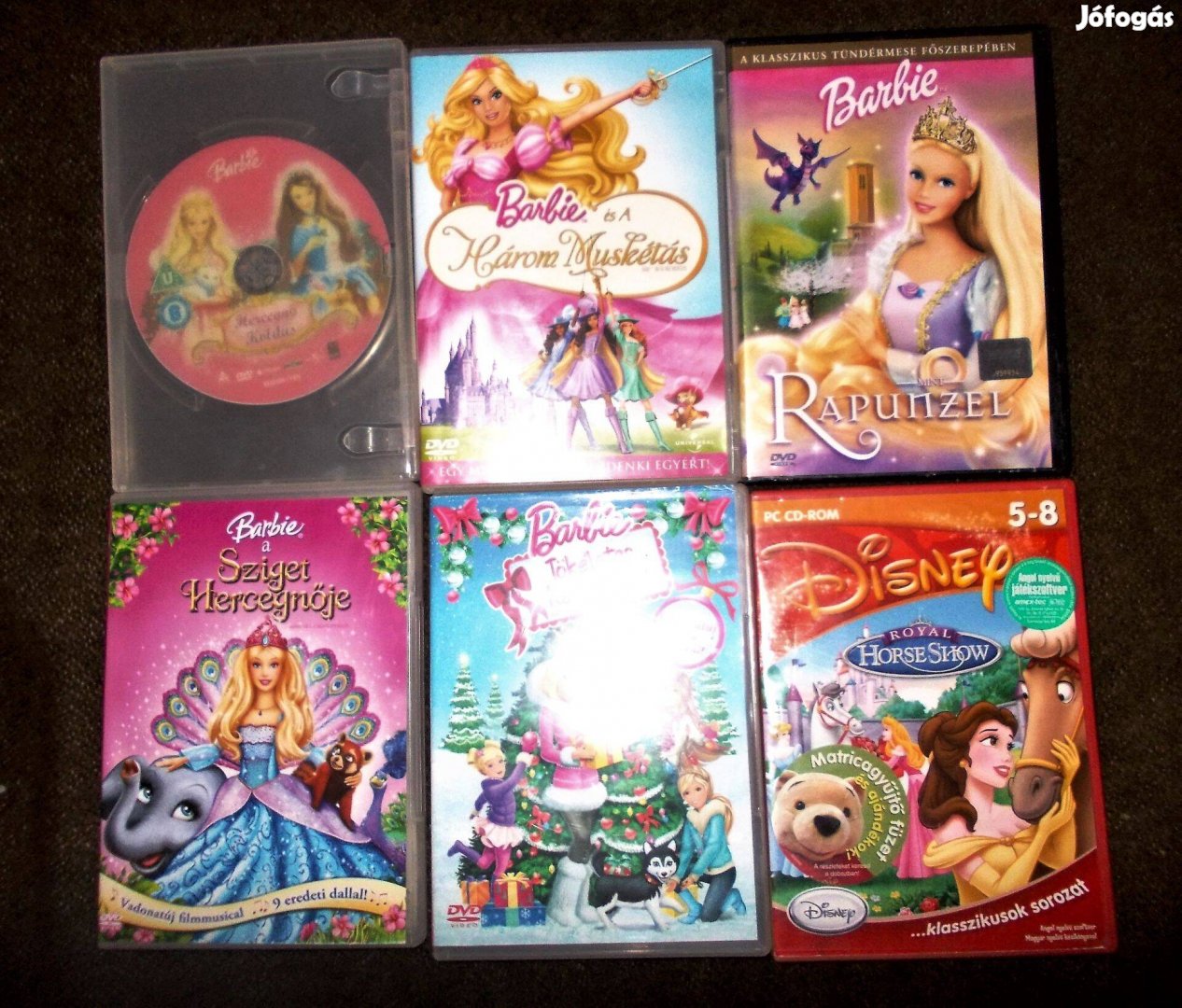5 db csodás Barbie mesefilm + egy játékszoftver (Disney)