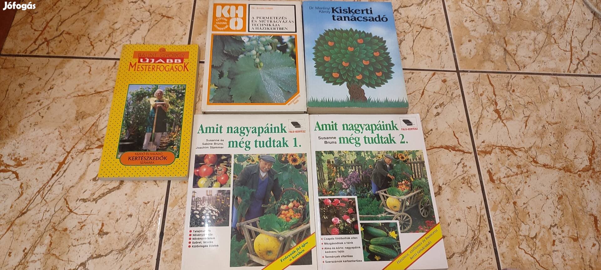 5 db kertészeti könyv