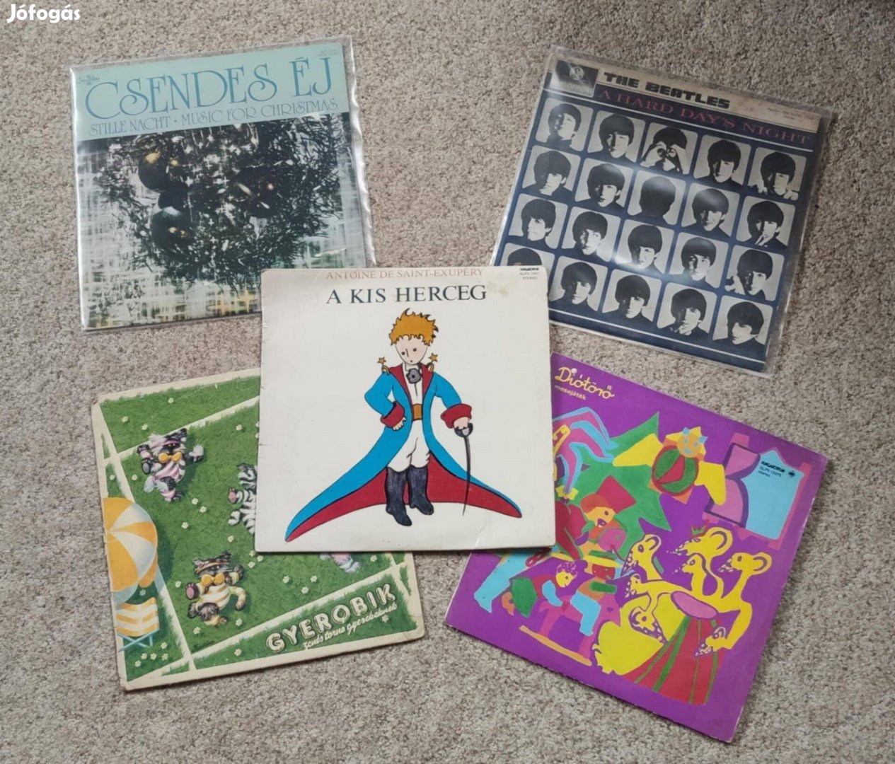 5 db retro bakelit lemez