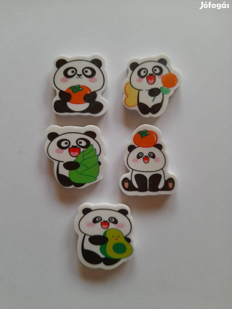 5 féle cuki panda radír 500ftdb