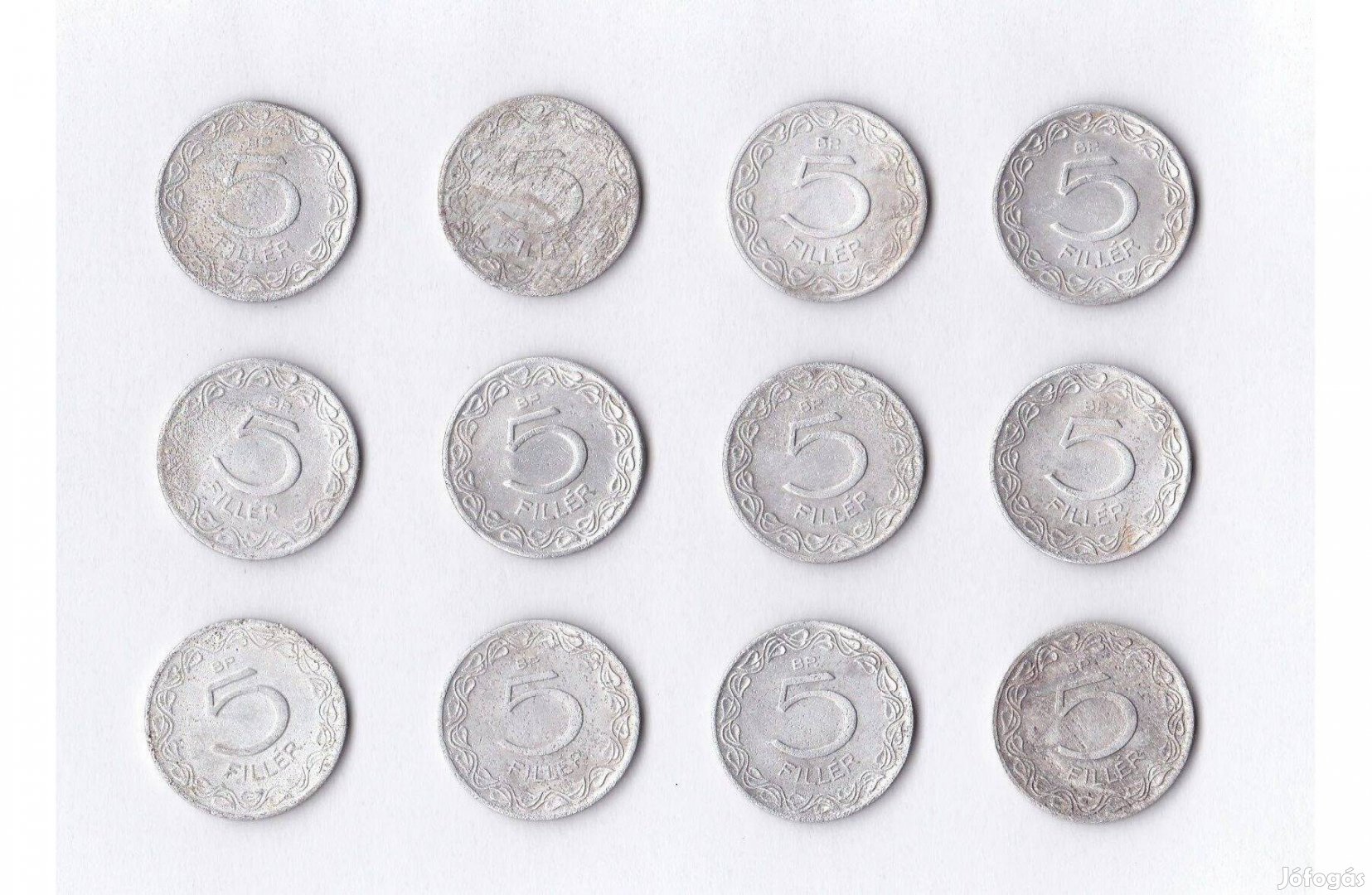 5 fillér 1956, 1957, 1959, 1960, 1963, 1964, 1965 12 db