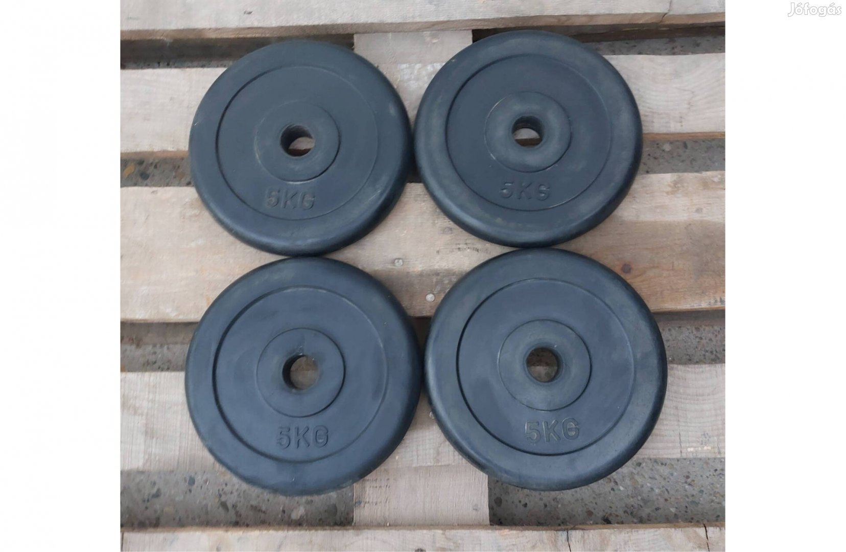 5 kg-os gumírozott súlyzó tárcsa 31 mm