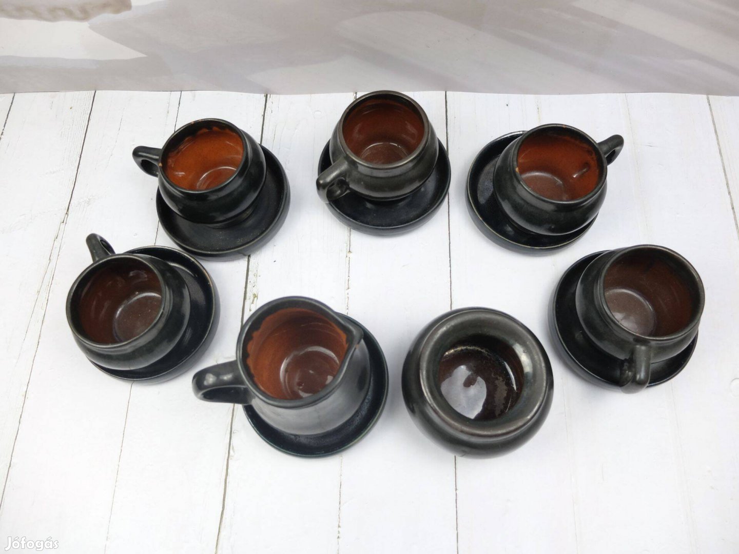 5 személyes kávés készlet cukor és tej tartó