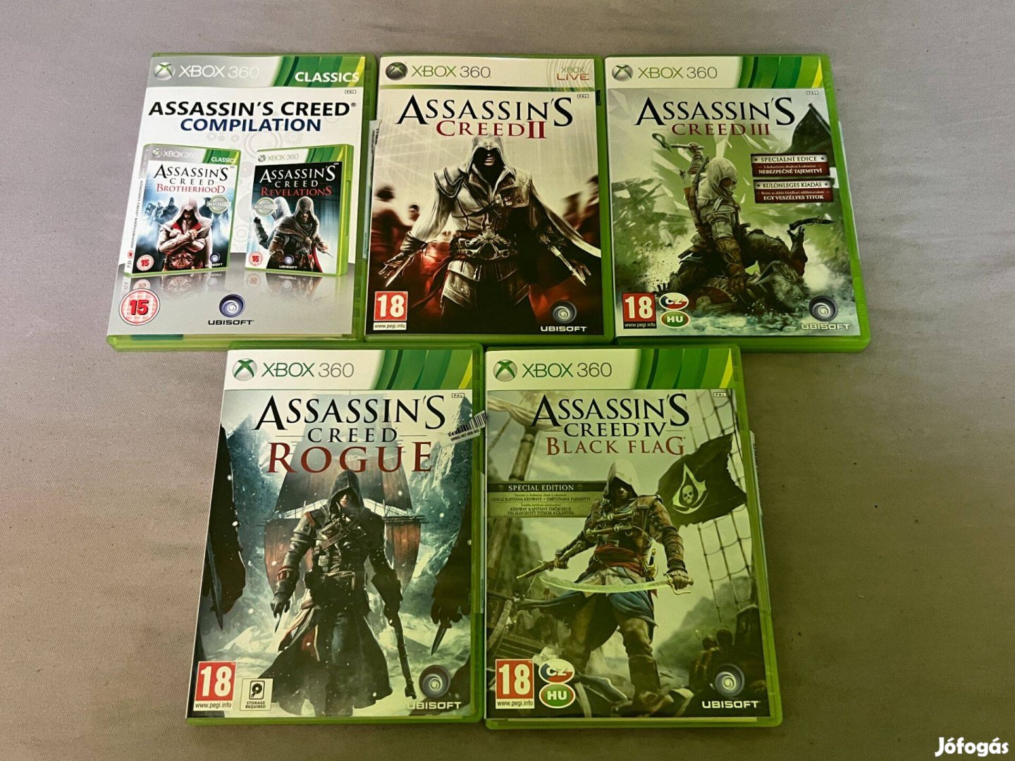 5db Assassin's Creed Xbox 360 Xbox 360 játék egyben eladó