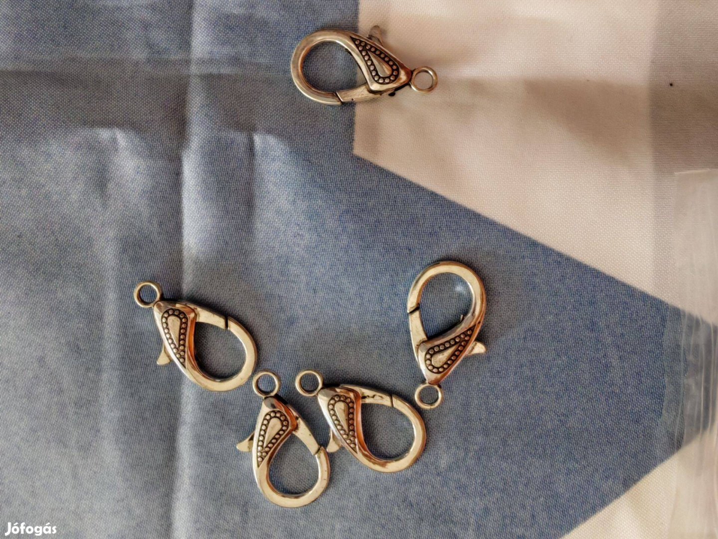 5db Új!Ezüst szinű ékszer kapocs