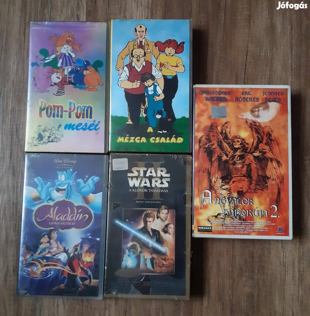 5db VHS gyári videókazetta