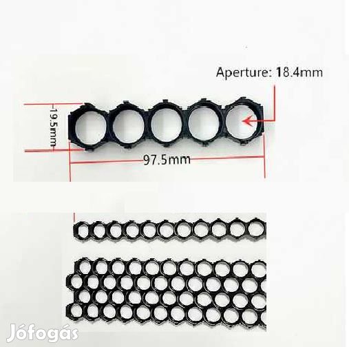 5db. Cellatartó 5db-os Sorolható 18650 Akkumulátorokhoz 5021