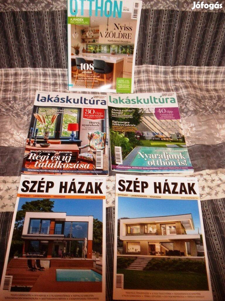 5db szép házak magazinok