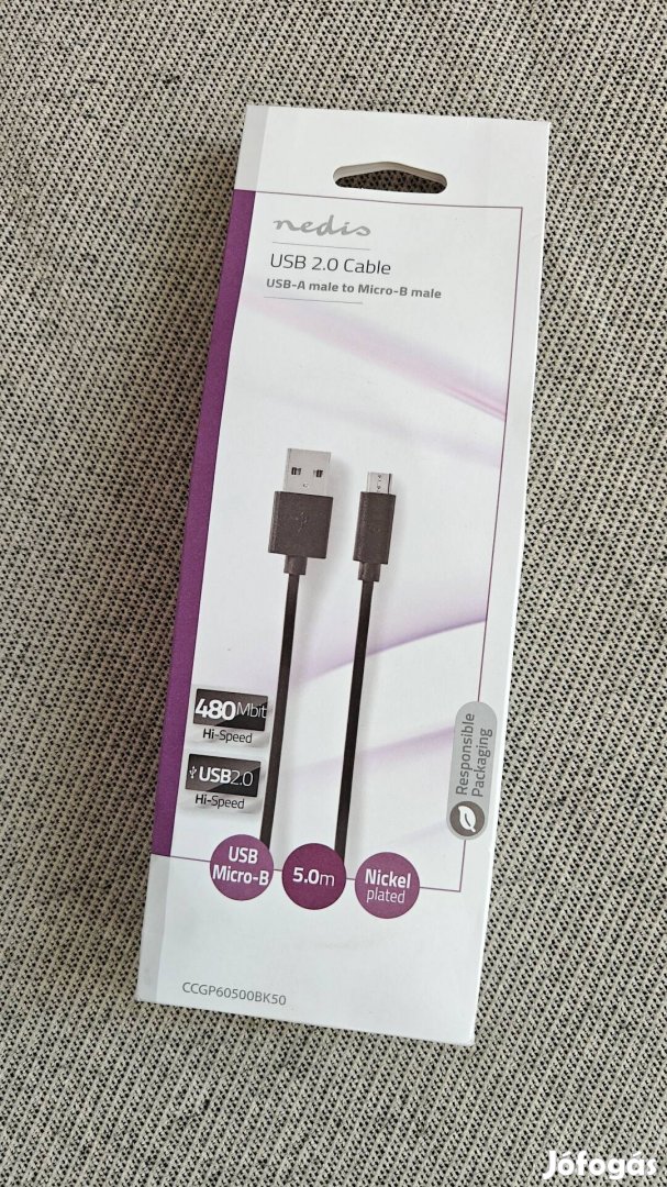 5m USB A - USB Micro kábel