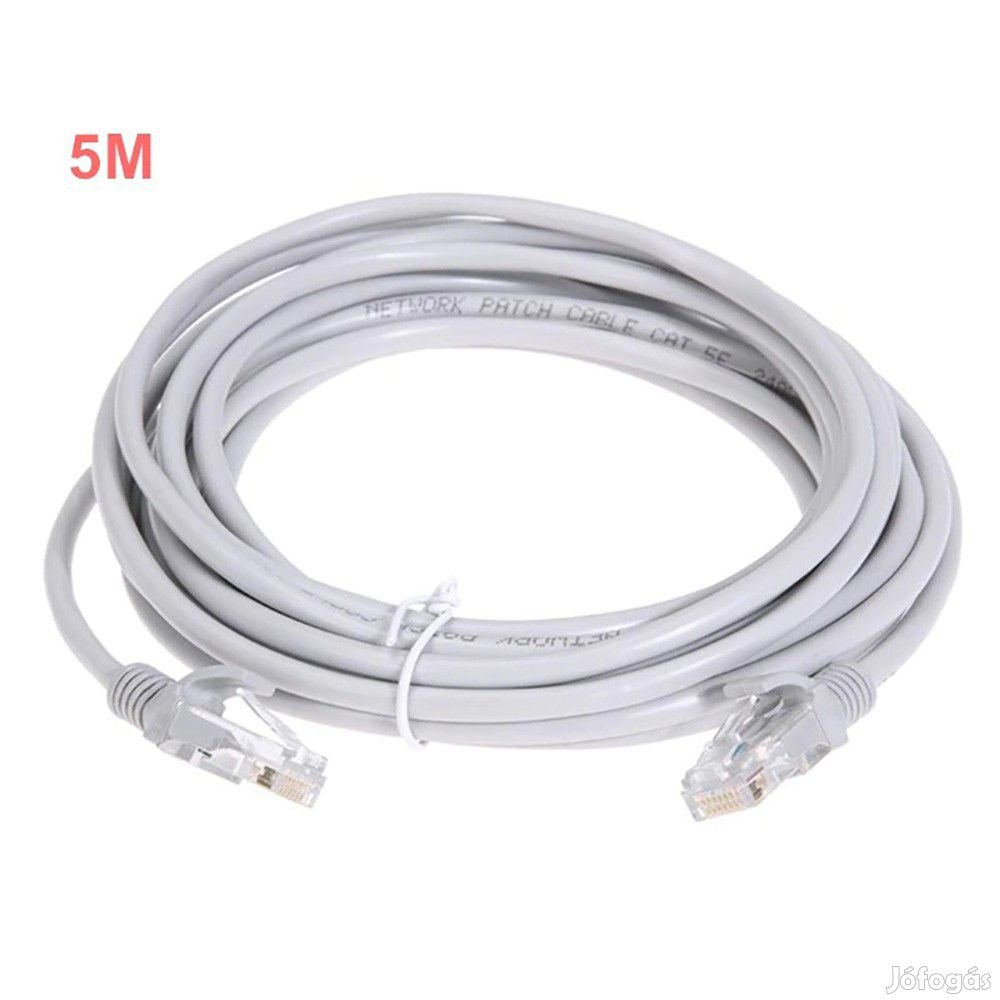 5m-es Szerelt alú-réz ethernet beltéri  UTP Cat5e patchkábel