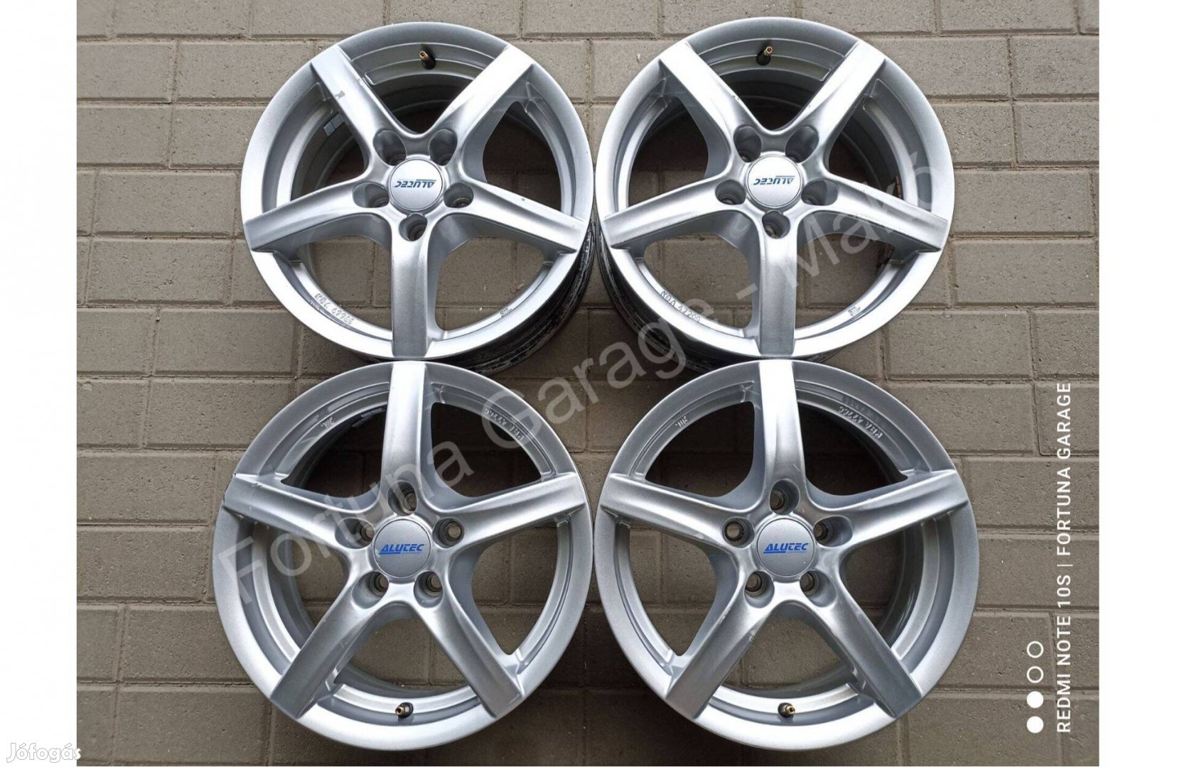 5x100 15" Alutec Grip használt alufelni garnitúra
