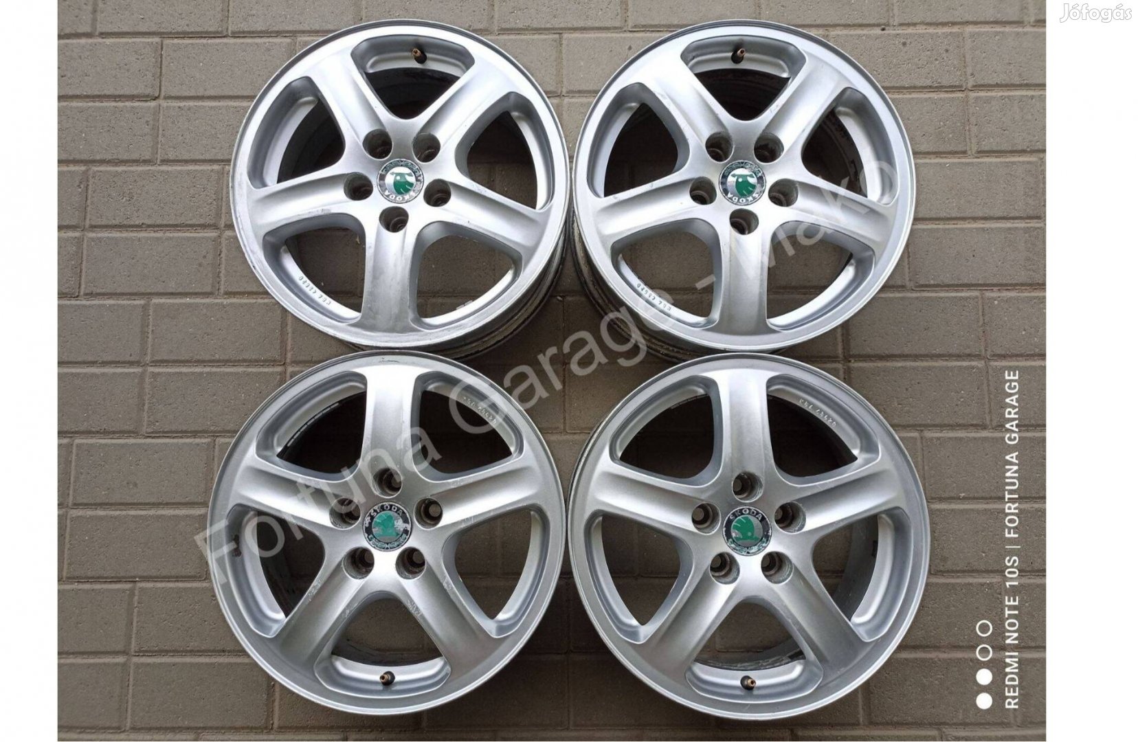 5x100 15" Skoda (1U0) használt alufelni garnitúra