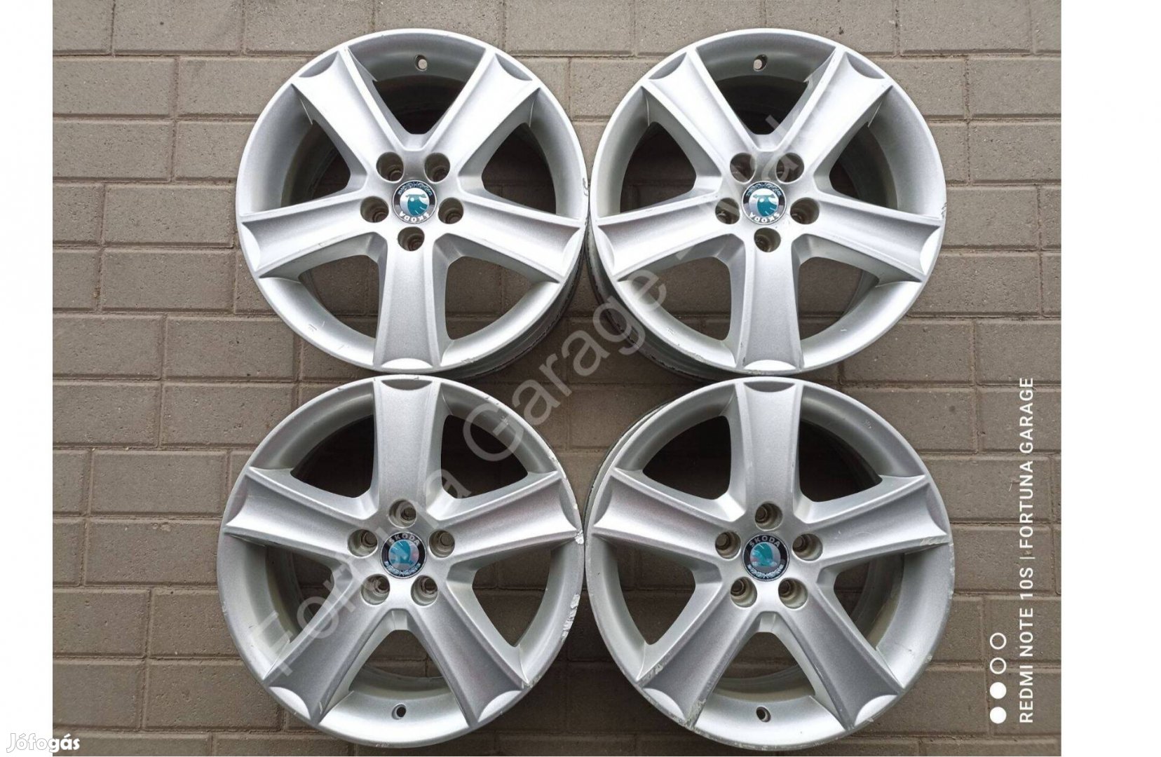 5x100 16" Skoda használt alufelni garnitúra