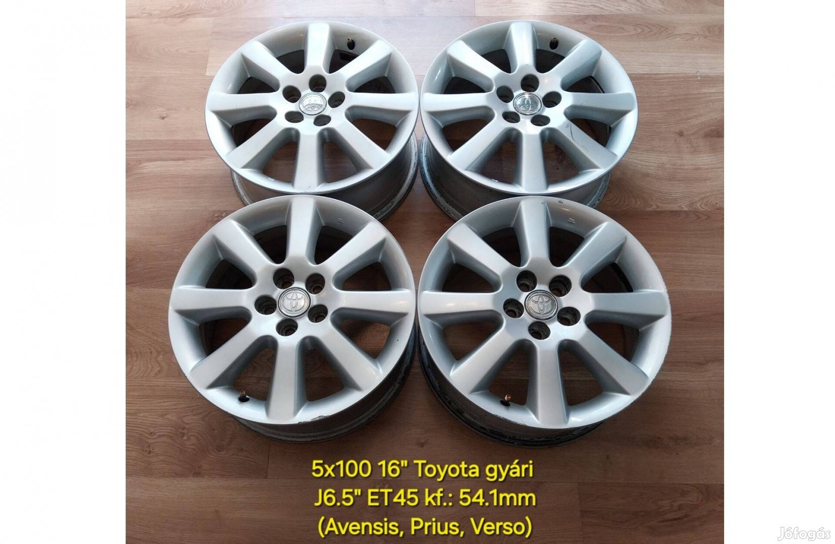 5x100 16" Toyota Avensis T25/Verso, Prius gyári alufelni garnitúra