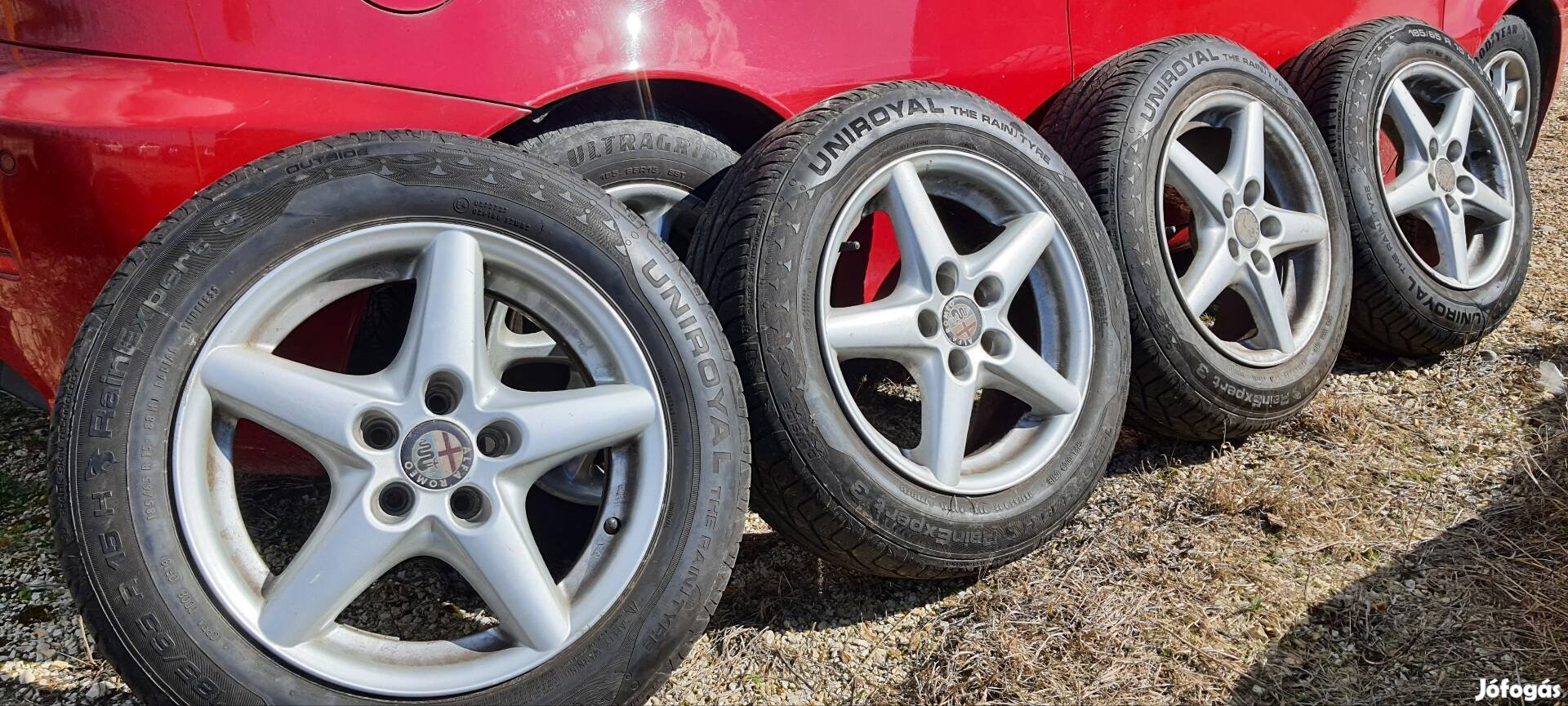 5x100 R15 alufelni 185/65 r15 nyári gumi
