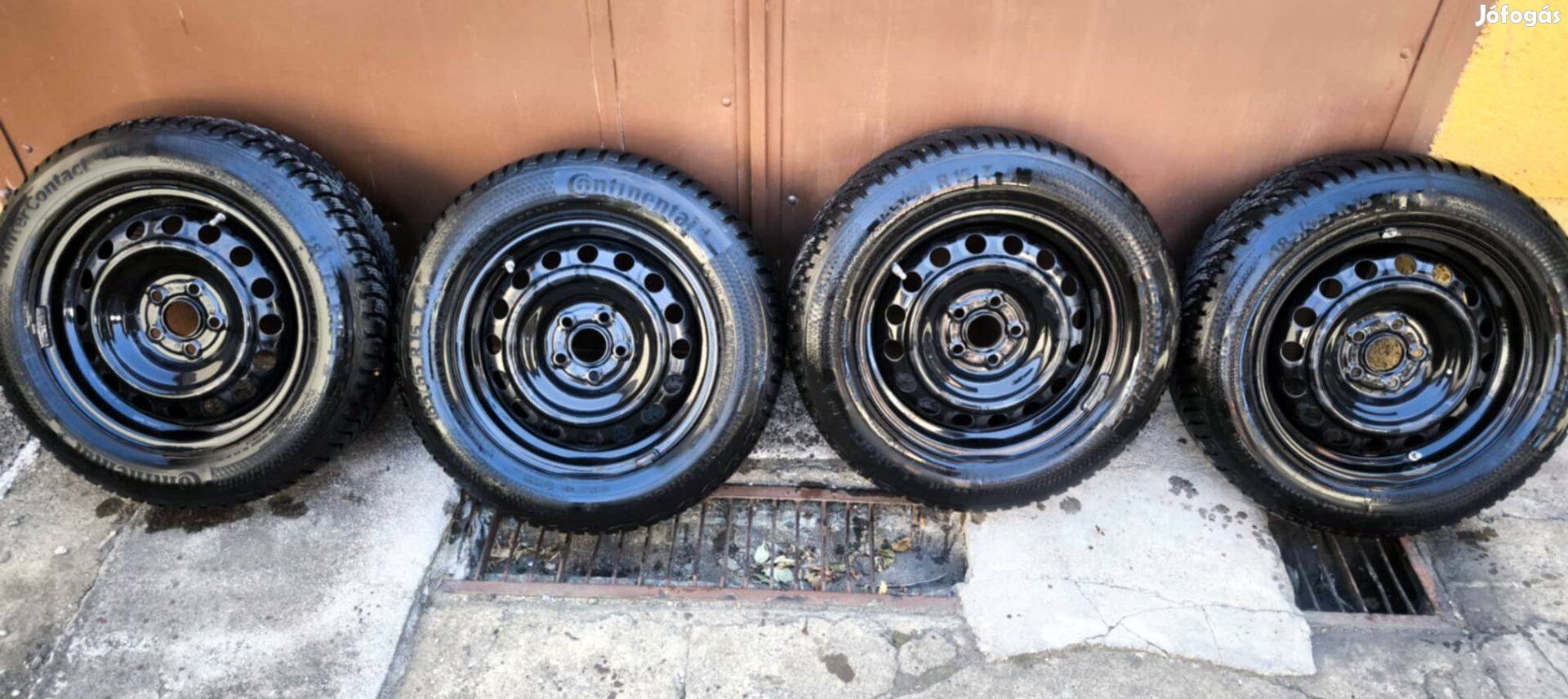 5x100 Toyota felniszett 185 / 65 R15 Continental téli gumikkal, Tpms
