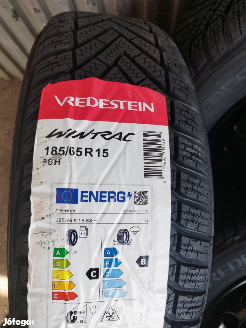 5x100 r15 új Toyota Yaris télikerék garnitúra+tpms, Vredestein 
