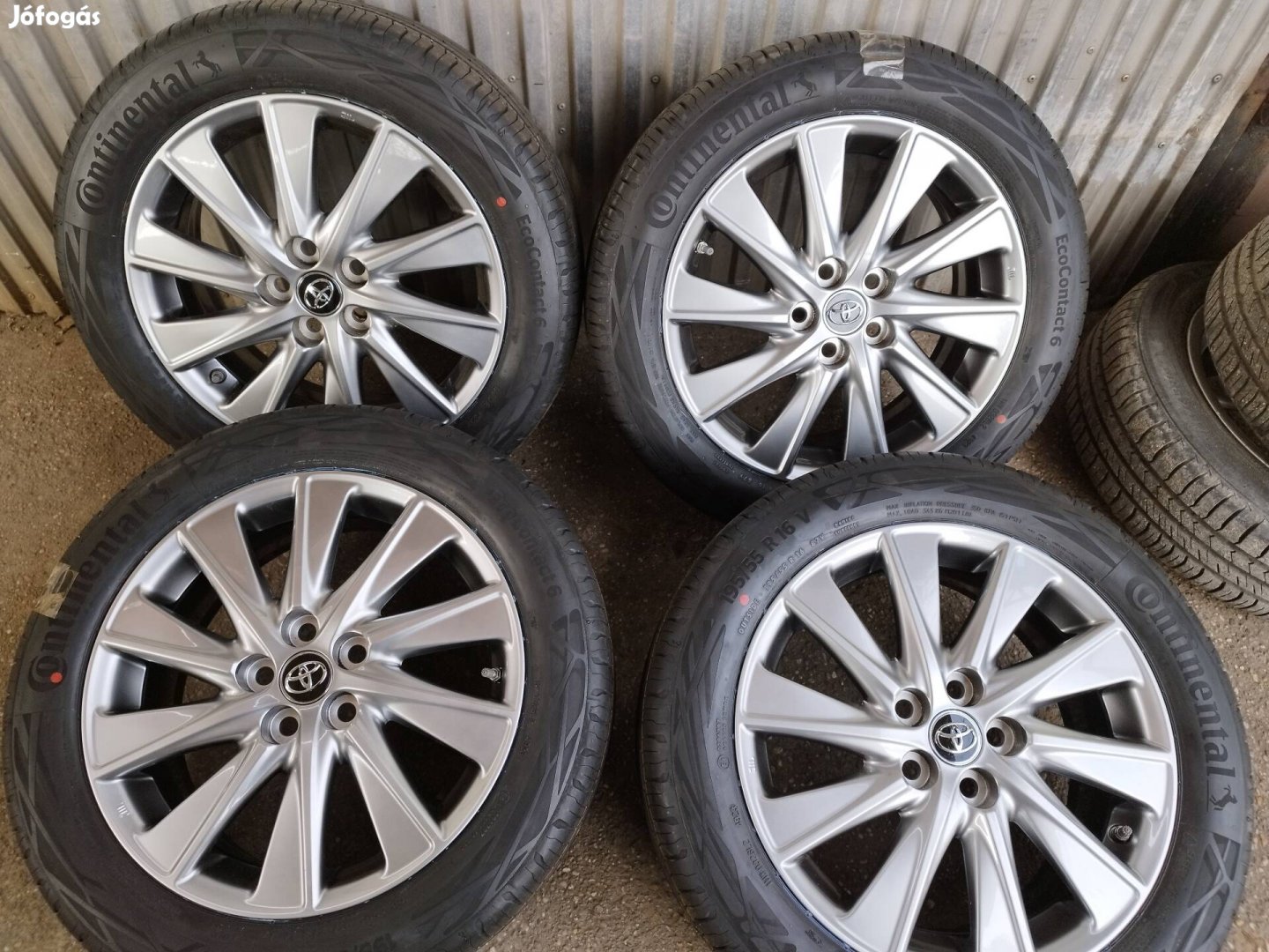 5x100 r16 Gyári új Toyota Yaris kerekek, Tpms, Continental 