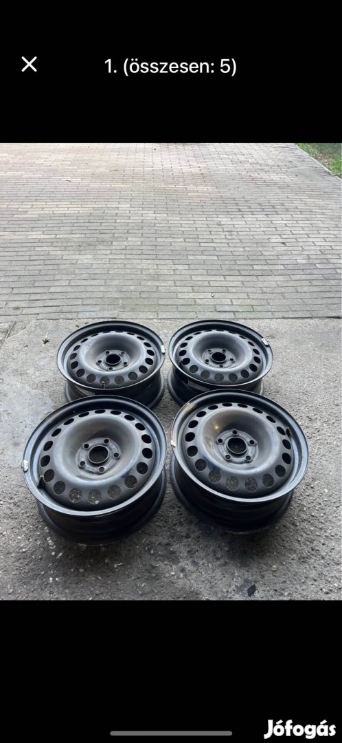 5x105 15" Opel lemez szett szenzorral. 