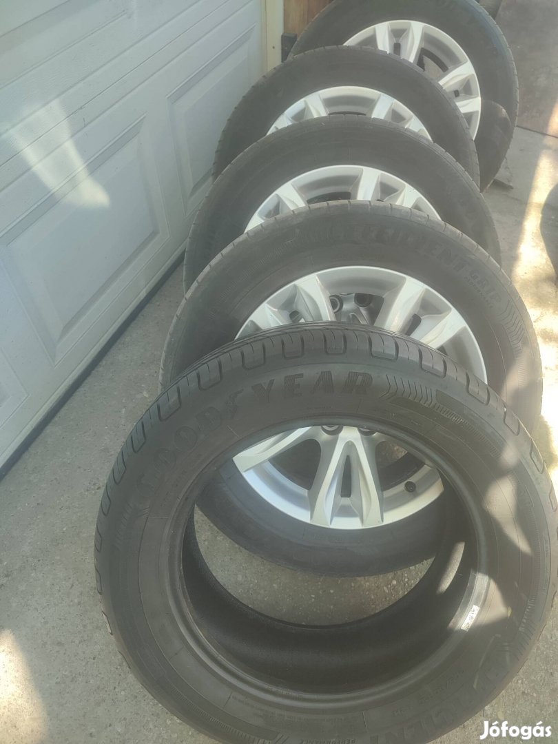5x105  Chevrolet opel alufelni 205/60 r16 nyári gumival 