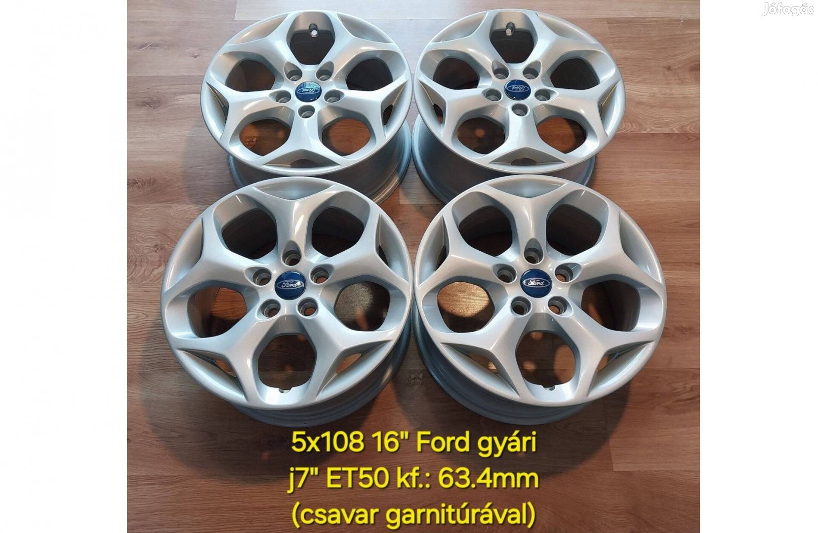 5x108 16" Ford gyári alufelni garnitúra /C-Max, Focus/ - csavarokkal