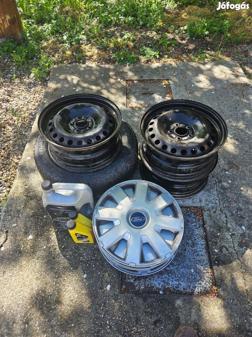 5x108r16"gyári lemezfelni garn+4dbgyári hibátlan Ford disztárcsa