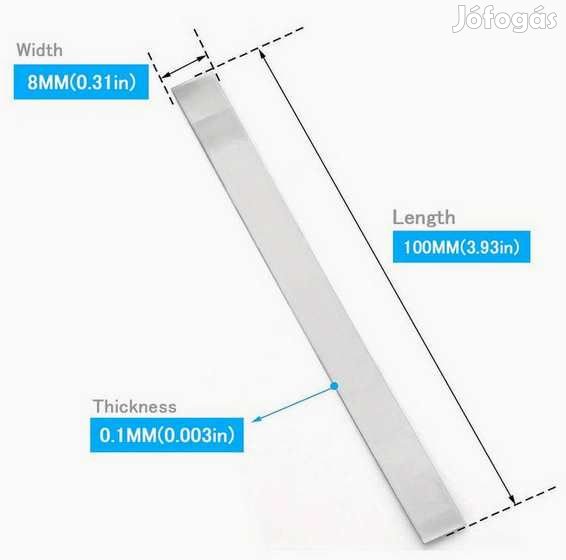 5x10cm Nikkelszalag Ponthegesztőgéphez 8x0,1mm (5276)