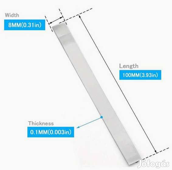 5x10cm Nikkelszalag Ponthegesztőgéphez 8x0,1mm (5276)