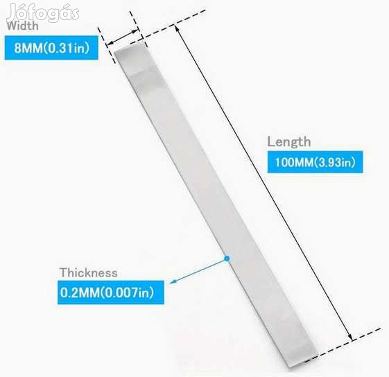 5x10cm Nikkelszalag Ponthegesztőgéphez 8x0,2mm (5277)