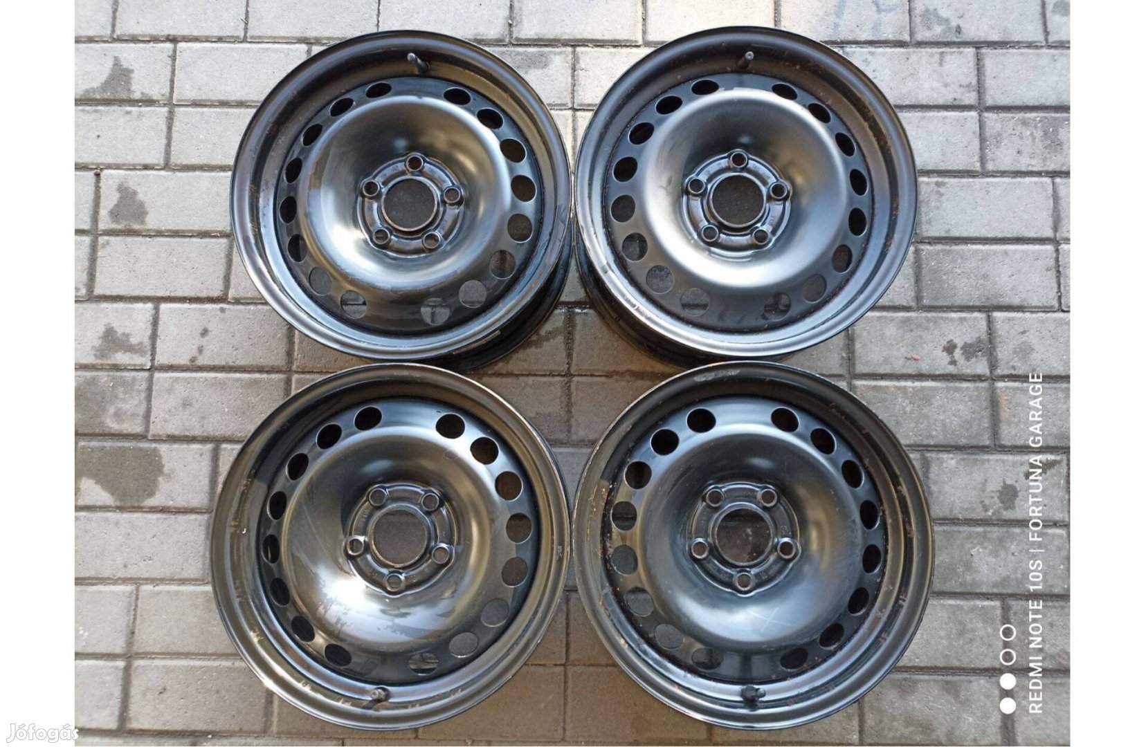 5x110 15" Opel Vectra használt lemezfelni garnitúra (R581)