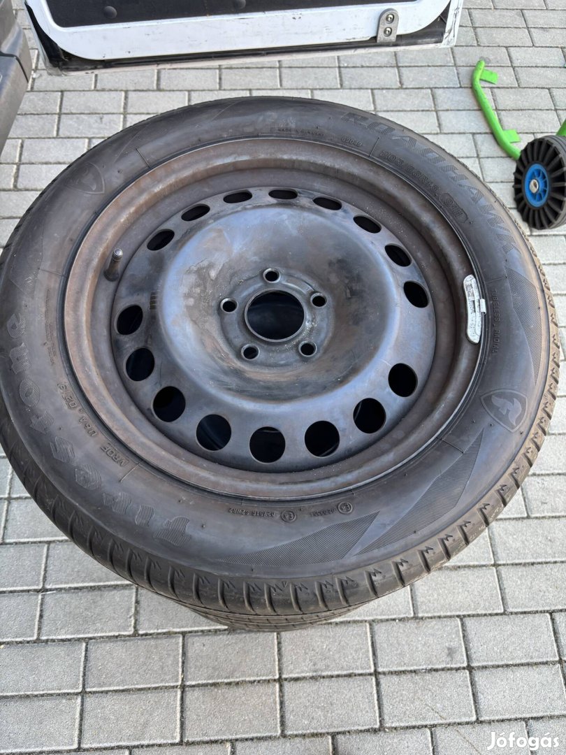 5x110 16" gyári Opel lemezfelni 205/55 R16 Firestone nyárigumi 16 