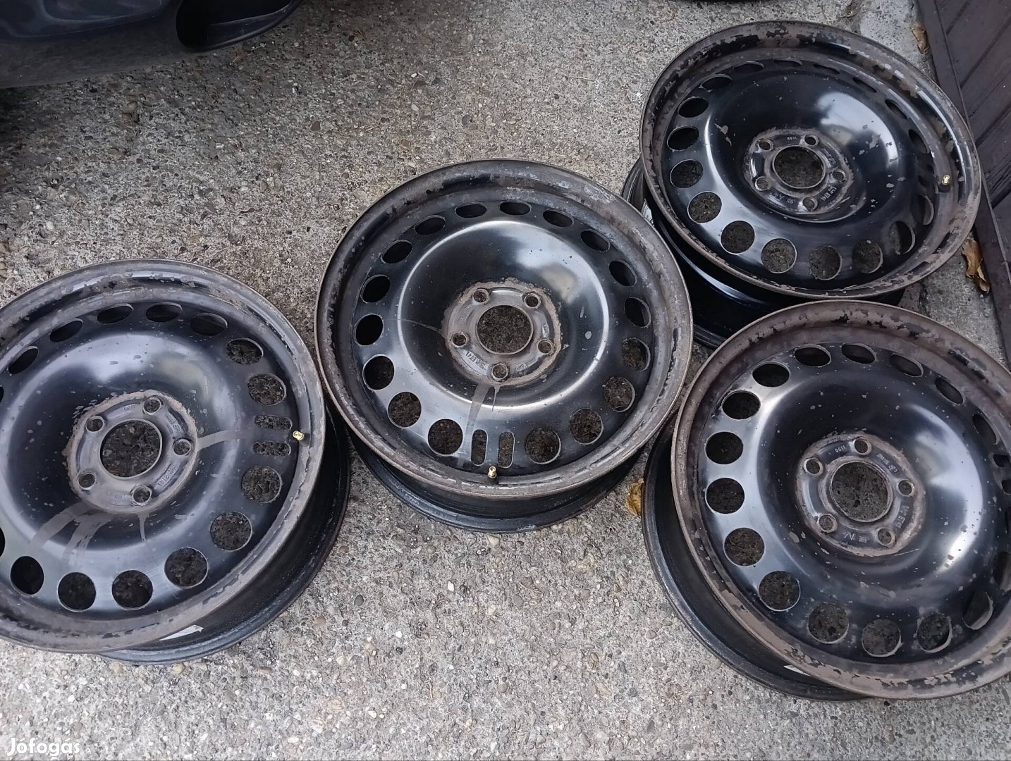 5x110 lemezfelni garnitúra, 16os,  Saab, Opel lemezfelnik.