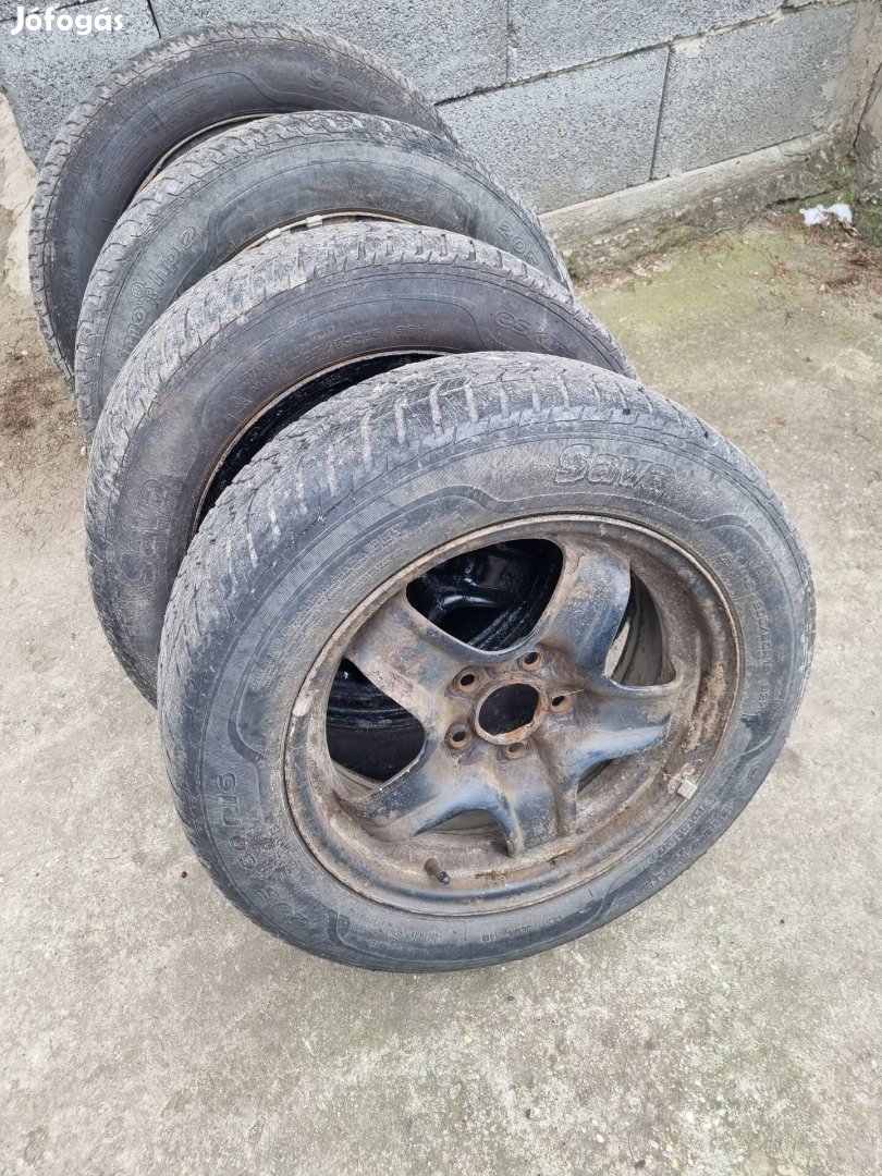 5x110 struktur Opel lemez felni 16 a gumi kopott ár egybe