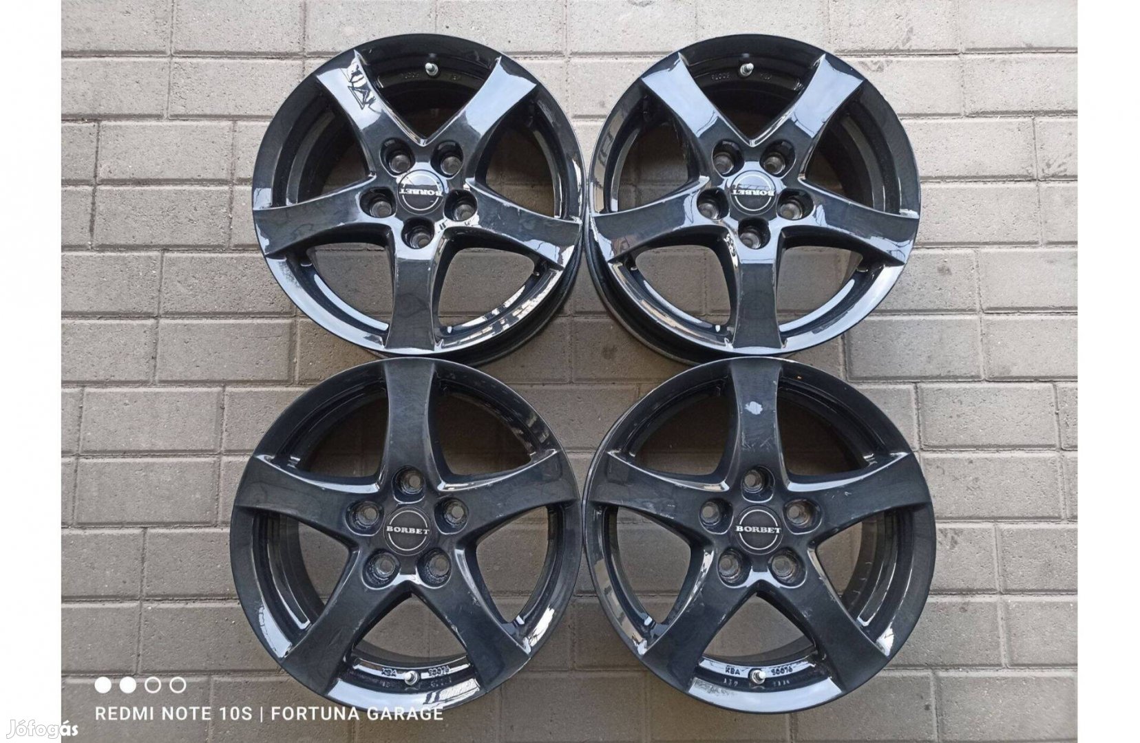 5x112 15 Borbet használt alufelni garnitúra Tpms