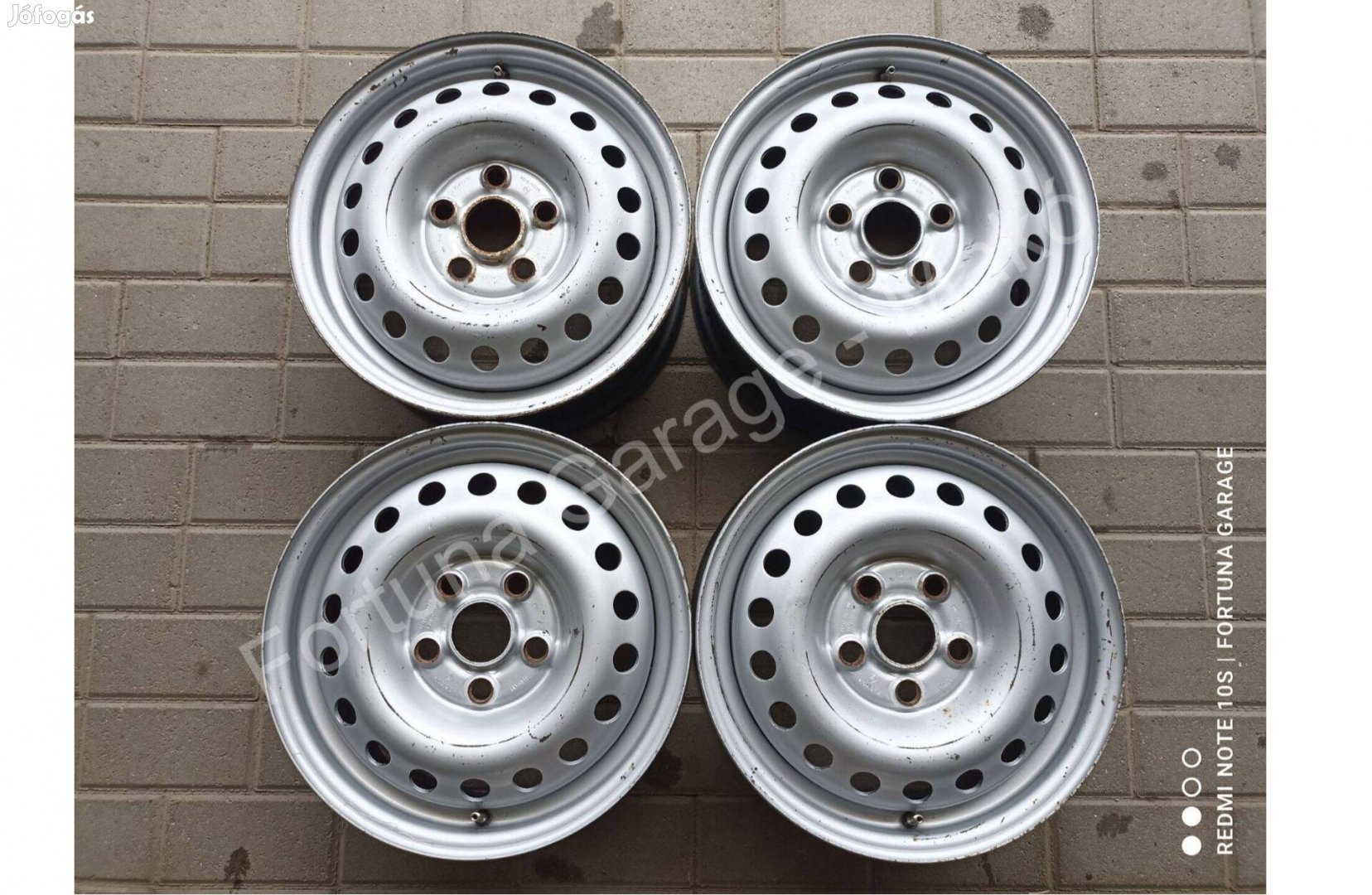 5x112 15" Volkswagen használt lemezfelni garnitúra (629)