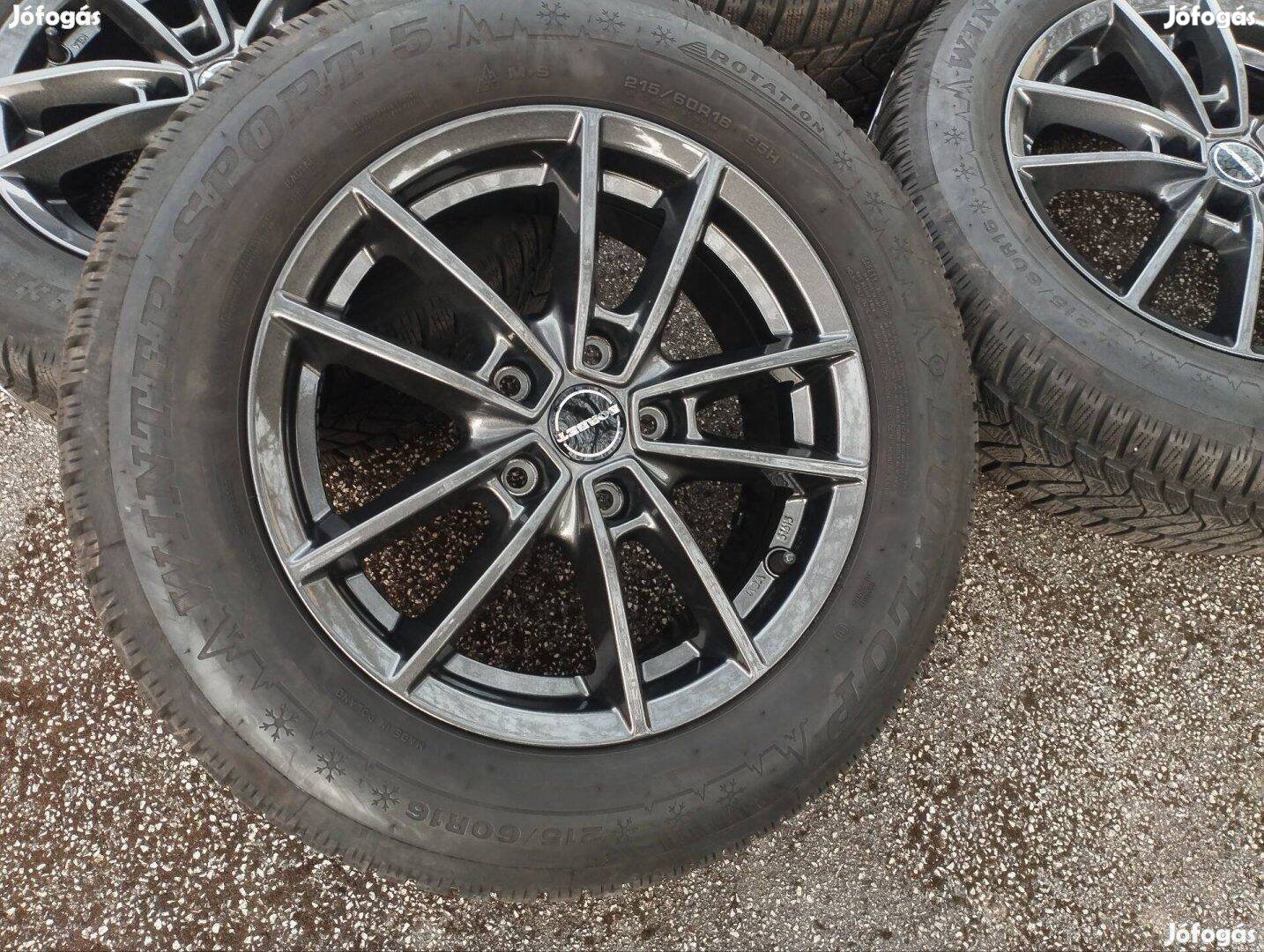 5x112 16 Borbet alufelni - Dunlop 215/60 r16 " téli VW Skoda Seat