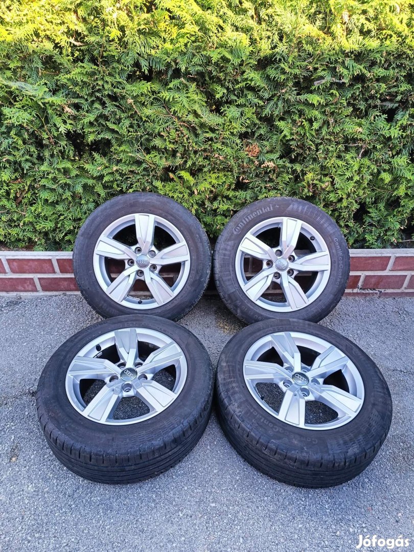 5x112 16 / 16" Gyári Audi alufelni 205/60 R16 Continental nyári gumi