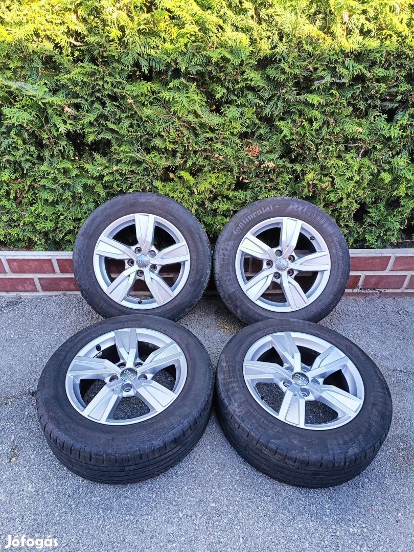 5x112 16 / 16" Gyári Audi alufelni 205/60 R16 Continental nyári gumi