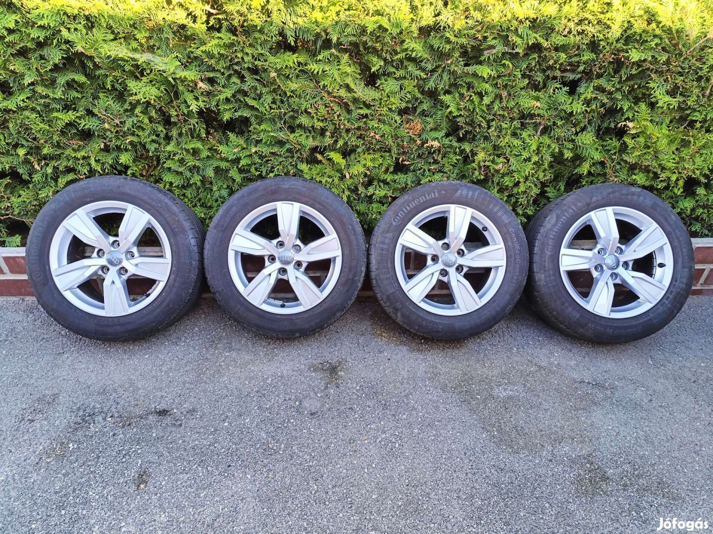 5x112 16 / 16" Gyári Audi alufelni 205/60 R16 Continental nyári gumi