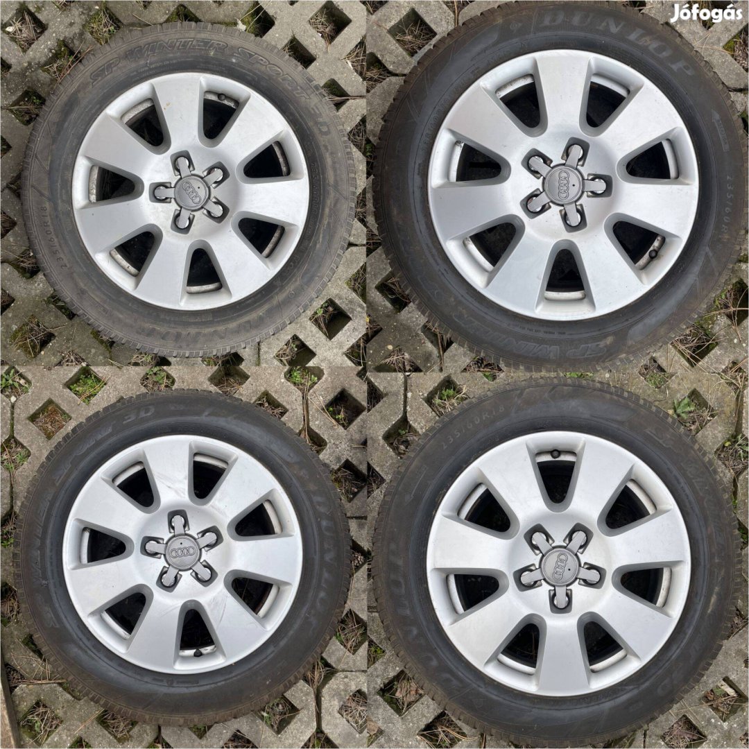 5x112 18 R18 18" Audi alufelni 235/60 R18 téli gumival