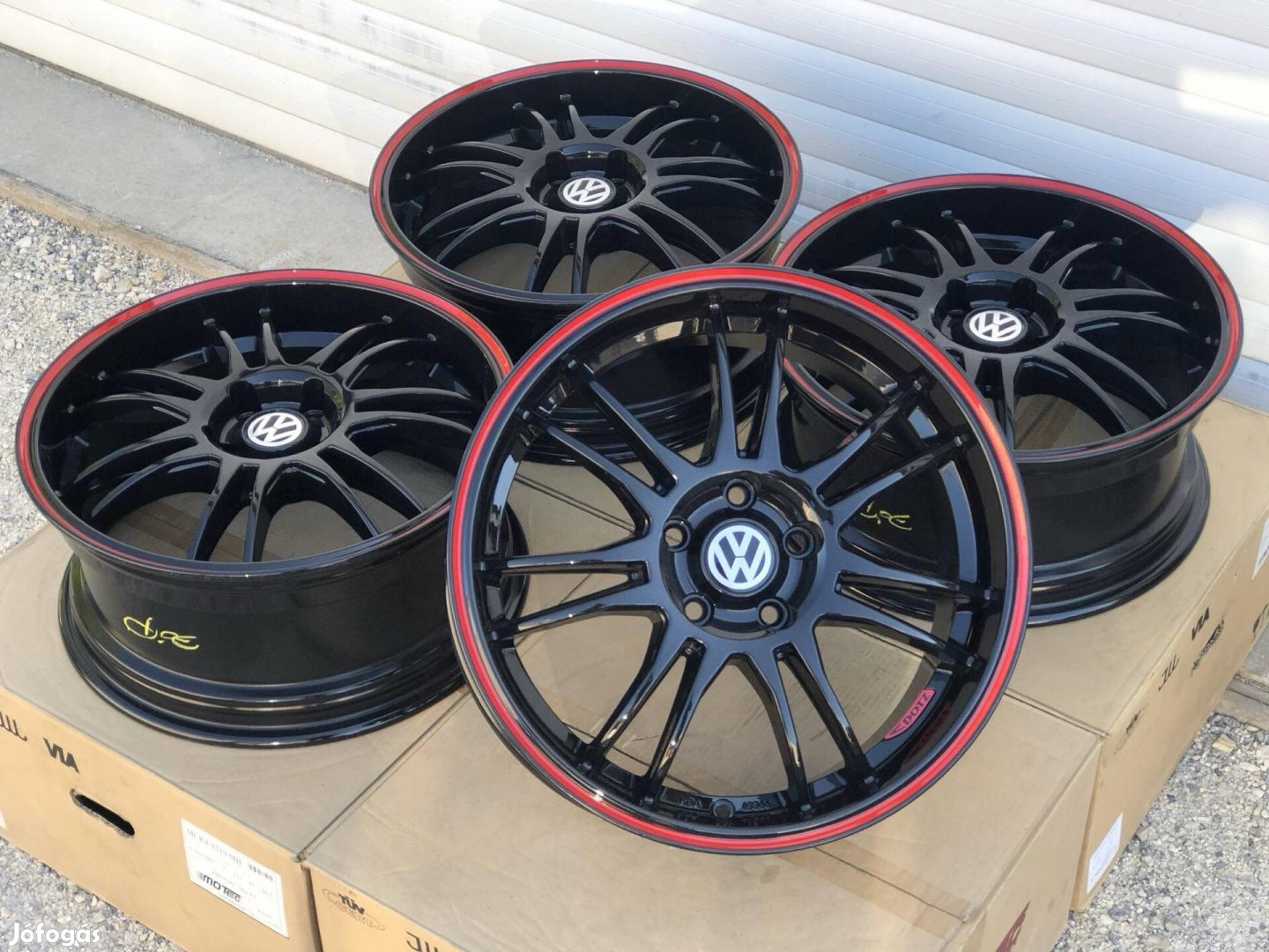 5x112 18" Új Dotz Red Audi Vw Skoda Seat Alufelni 18 col 