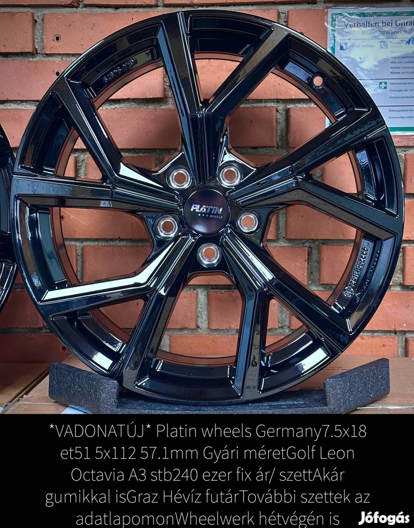 5x112 18 zoll Uj alufeknik Golf A3 Caddy Octavia srb