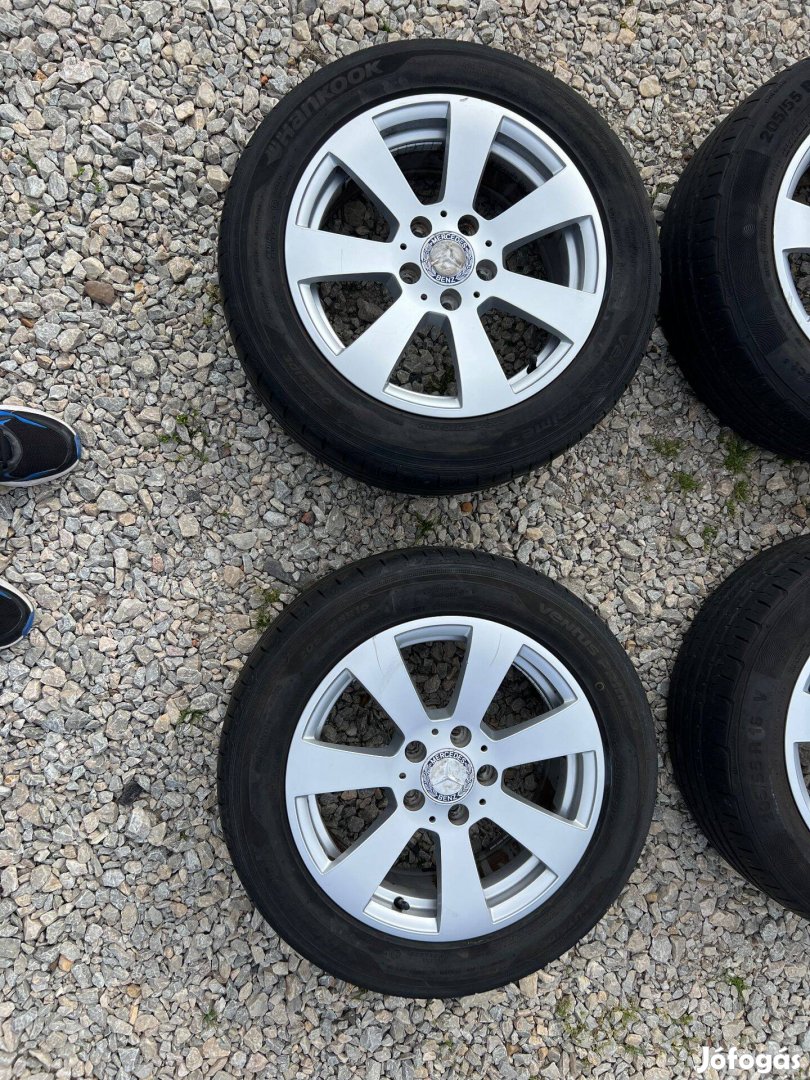 5x112 Mercedes 16" 205/55R16 nyári gumiabrocsokkal