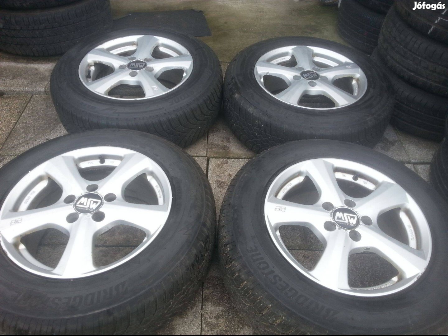 5x112 O.Z alufelni 215/65R16 Bridgestone téli gumival