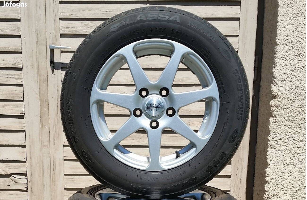 5x112 R15 Alufelni nagyon jó gumival 195/65 Volkswagen Audi Skoda Seat